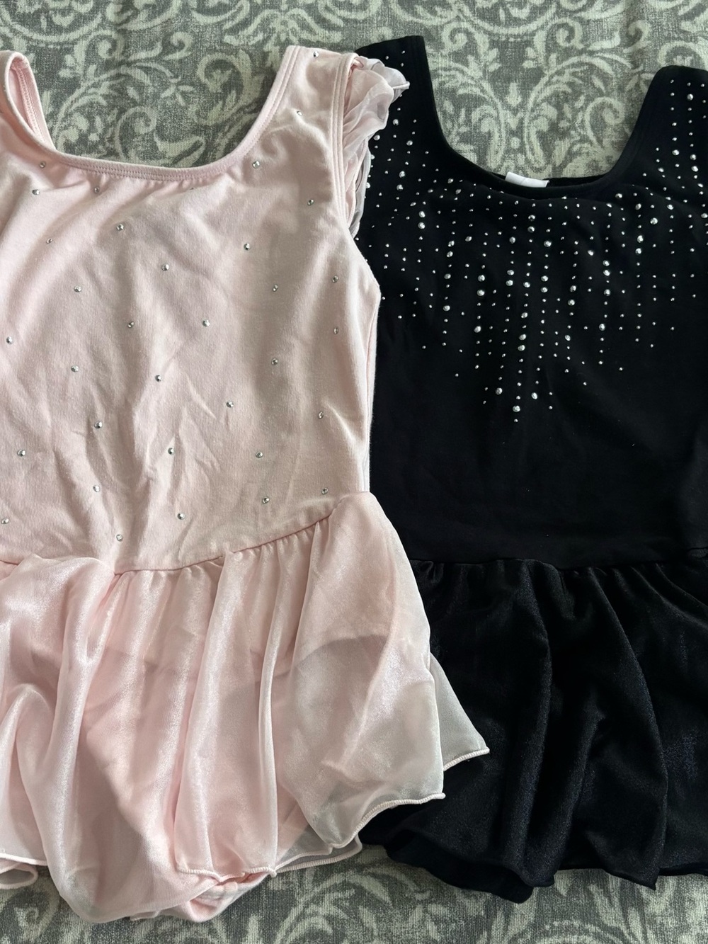 More Than Magic Pink and Black Sparkle Dance Leotard Duo